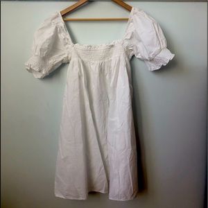 Urban Outfitters White Smocked Dress